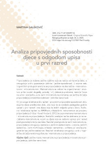 Analiza pripovjednih sposobnosti djece s odgodom upisa u prvi razred / Martina Galeković