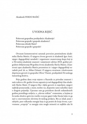 Uvodna riječ / Ferdo Bašić