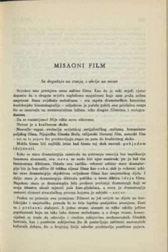Misaoni film / B. Belan