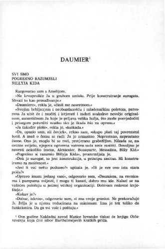 Daumier / D. Barthelme ; preveo Mario Suško