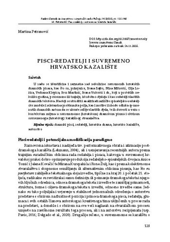 Pisci-redatelji i suvremeno hrvatsko kazalište / Martina Petranović