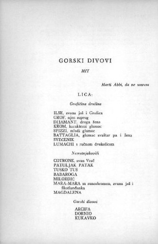Gorski divovi / L. Pirandello ; preveo Nedjeljko Fabrio