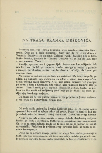 Na tragu Branka Deškovića / K. A. Radovani