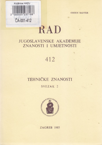 Sv. 2(1985)=knj. 25=knj. 412 / urednik Vladimir Matković