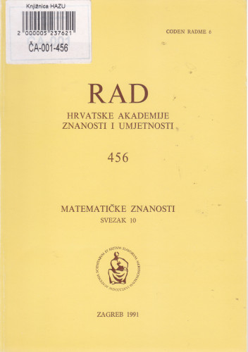 Sv. 10(1991)=knj. 40=knj. 456 / urednik Vladimir Volenec
