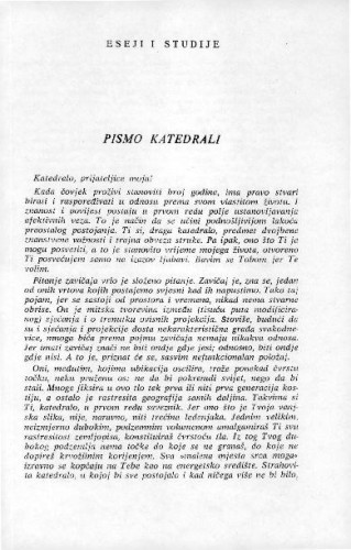 Pismo katedrali / Željka Čorak