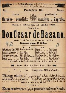 Don Cesar de Basano : Drama u 5 činah / francezki napisao Dumanoir