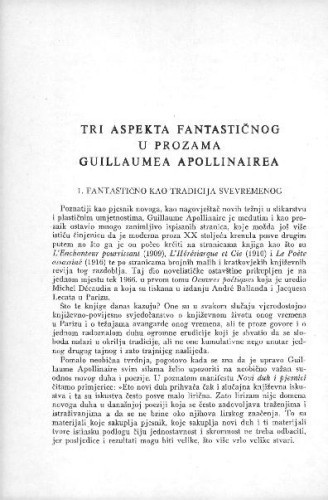 Tri aspekta fantastičnog u prozama Guillaumea Appollinairea / B. Donat
