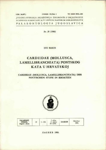 Sv. 39(1990) ; glavni urednici Vanda Kochansky-Devidé, Mirko Malez