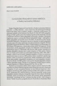 Glagoljski fragmenti Ivana Berčića u Ruskoj nacionalnoj knjižnici / Anica Nazor
