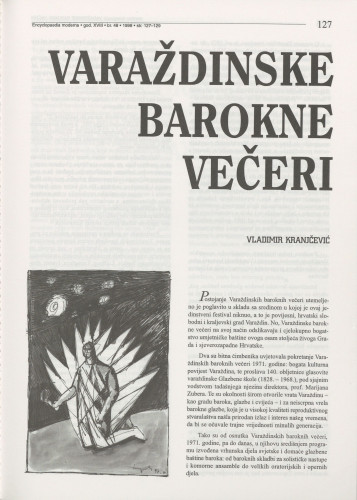 Varaždinske barokne večeri / Vladimir Kranjčević