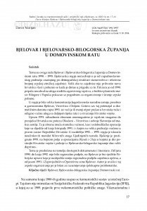 Bjelovar i Bjelovarsko-bilogorska županija u Domovinskom ratu / Davor Marijan