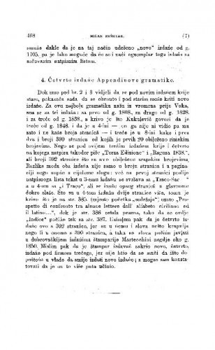 Četvrto izdańe Appendinove gramatike : [bibliografski prilozi] / Milan Rešetar