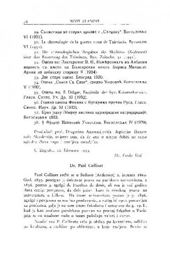 Dr. Paul Collinet / M. Kostrenčić