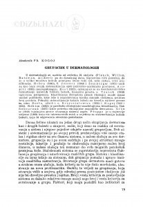 Grupacije u dermatologiji / F. Kogoj