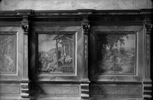 Crkva Bezgrešnog začeća Blažene Djevice Marije (Lepoglava) : pjevalište, S. Augustivs i S. Macarivs, ulje na dasci, 1735.-1737. (Ivan Krstitelj Ranger)