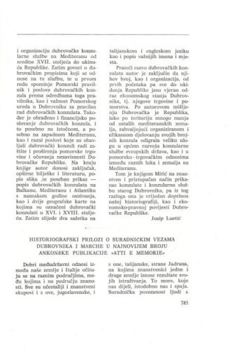 Historiografski prakazi o suradničkim vezama Dubrovnika i Marche u najnovijem broju ankološke publikacije 