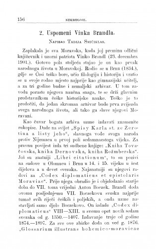 Uspomeni Vinka Bradla : [Nekrolog.] / T. Smičiklas
