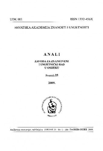 Sv. 25 (2009) / urednici Vlasta Piližota, Julijo Martinčić