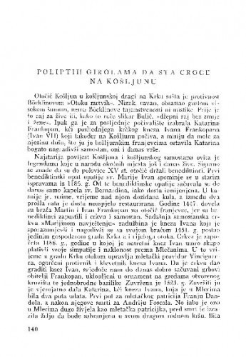 Poliptih Girolama da Sta Croce na Košljunu / Zvonimir Wyroubal