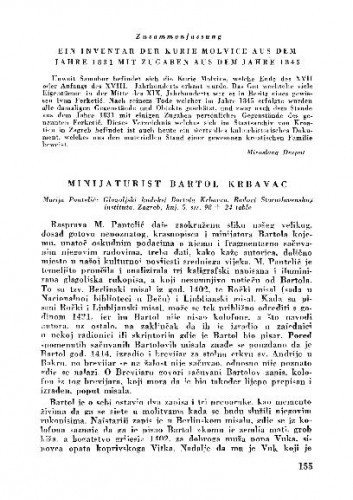 Minijaturist Bartol Krbavac / Mladen Bošnjak
