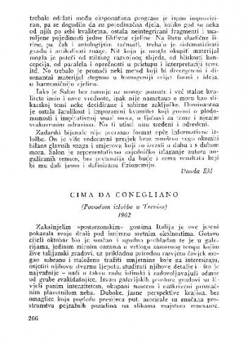 Cima da Conegliano : (povodom izložbe u Trevisu) 1962 / Veno Zlamalik