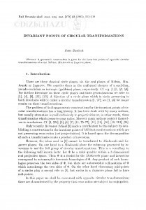 Invariant points of circural transformations / H. Havlicek