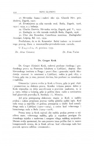 Dr. Gregor Krek / I. Maurović