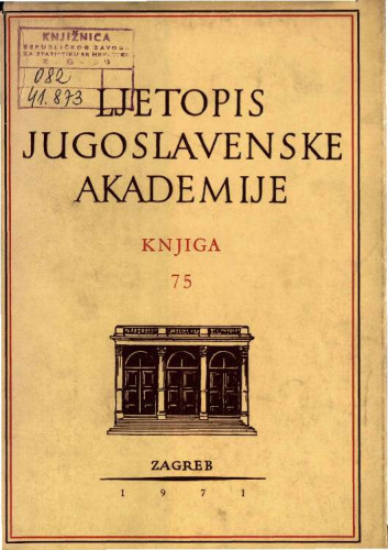 Ljetopis Jugoslavenske akademije znanosti i umjetnosti za godinu ...