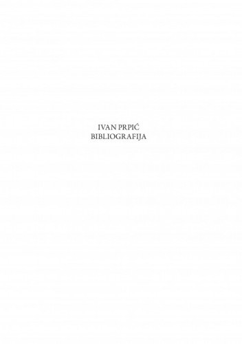 Ivan Prpić : Bibliografija