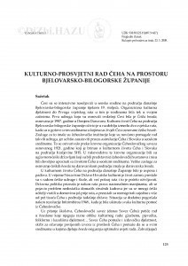 Kulturno-prosvjetni rad Čeha na prostoru Bjelovarsko-bilogorske županije / Vjenceslav Herout