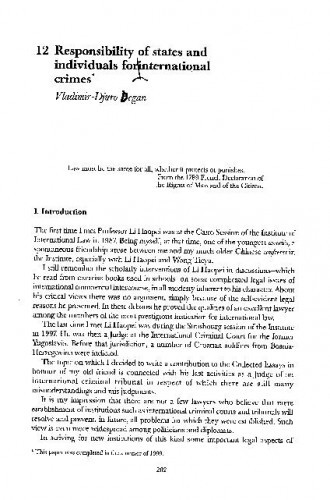 Responsibility of states and individuals for international crimes / Vladimir-Djuro Degan