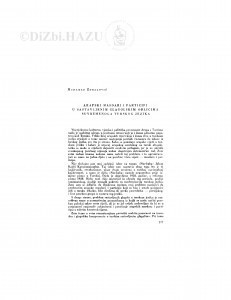 Arapski masdari i participi u sastavljenim glagolskim oblicima suvremenoga turskog jezika / M. Ždralović