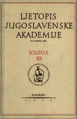 1989. Knj. 93 / urednik Hrvoje Požar