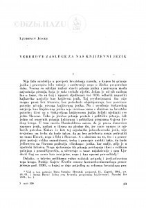 Veberove zasluge za naš književni jezik / Lj. Jonke