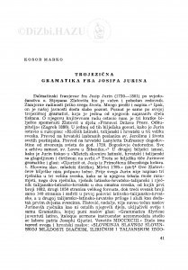Trojezična gramatika fra Josipa Jurina / M. Kosor