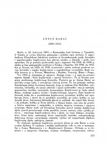 Antun Barac : [nekrolog] / S. Musulin