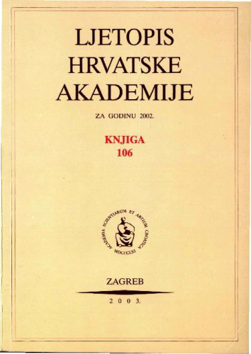 2002. Knj. 106 : 2002. Knj. 106 / urednik Andrija Kaštelan