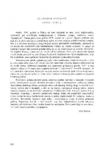 Vladimir Popović (1910.-1995.) / Ante Stamać