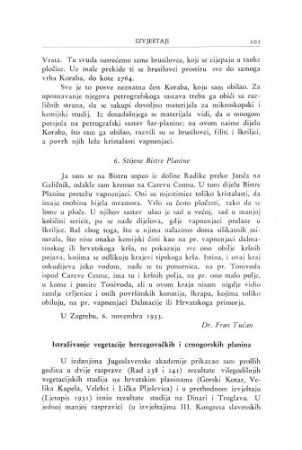 Istraživanje vegetacije hercegovačkih i crnogorskih planina / I. Horvat