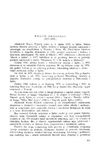 Kruno Prijatelj (1922.-1998.) / Andre Mohorovičić