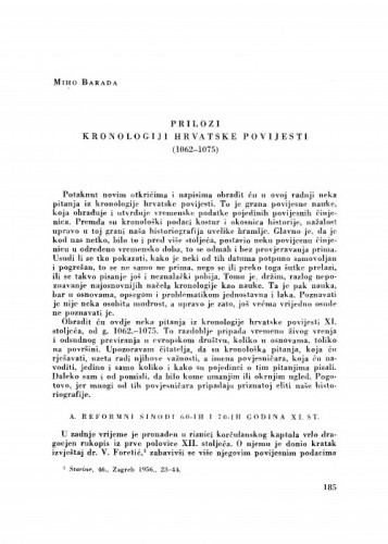 Prilozi kronologiji hrvatske povijesti : (1062-1075) / M. Barada
