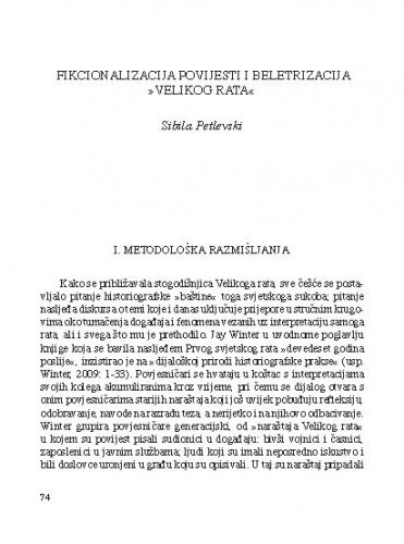 Fikcionalizacija povijesti i beletrizacija 