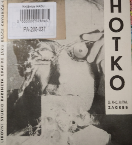 [Ervin] Hotko : [katalog izložbe], Kabinet grafike, Likovni studio, Zagreb, 26.11.-13.12.1964