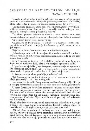 Čempresi na savičentskom groblju / Branko Fučić