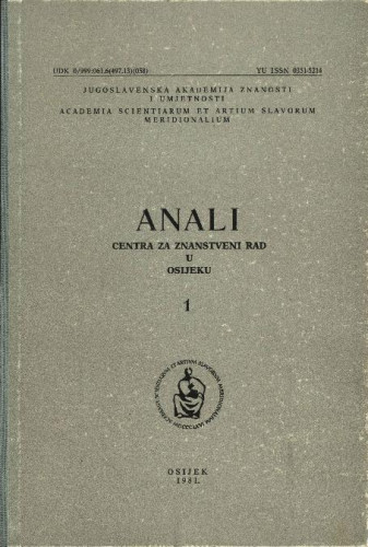 Knj. 1(1981) / urednik Josip Roglić