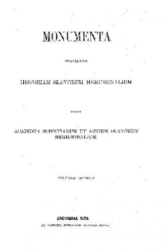Tomus 1 : Ann. 1306-1347 / [Joannes Tkalčić]