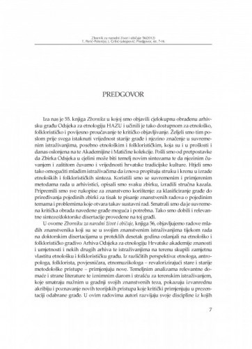 Predgovor / Tanja Perić-Polonijo ; Jadranka Grbić-Jakopović