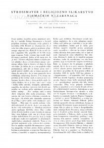 Strossmayer i religiozno slikarstvo njemačkih nazarenaca / A. Schneider