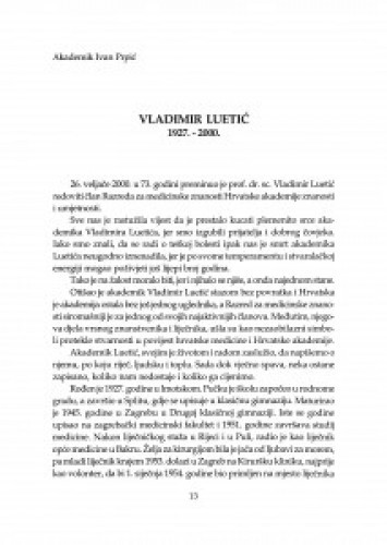 Vladimir Luetić : 1927.-2000.